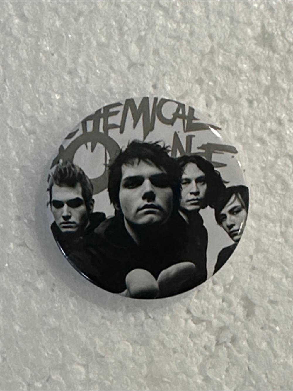 Black & White My Chemical Romance Button Pin
